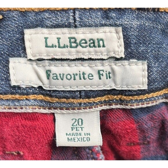 LL Bean Jeans Women's Size 20 Petite Lined Insulated Favorite Fit - Picture 8 of 8